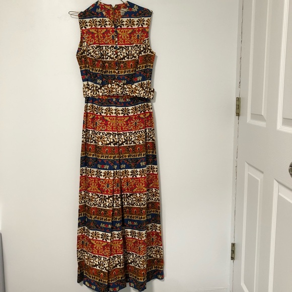 70s Vintage Print Dress - Picture 1 of 12